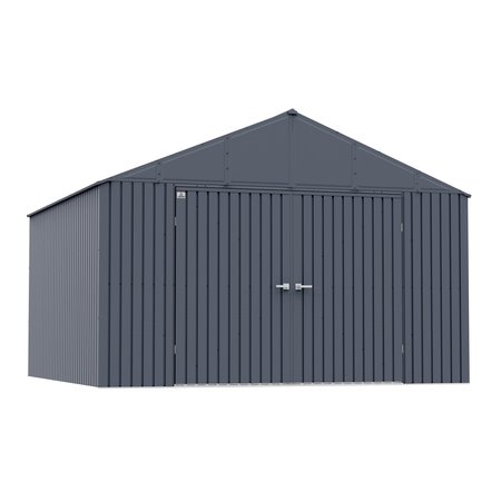 ARROW STORAGE PRODUCTS Elite Steel Storage Shed, 12x12, Anthracite EG1212AN